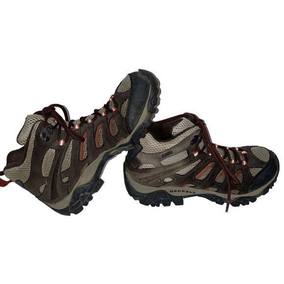 Merrell Moab Bungee Cord Women’s J88790 Brown Ankle Hiking Boots Size 8.5 trail - Picture 5 of 12